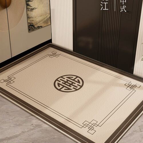 新中式进门地垫家用门口脚垫入户E门垫子客厅门垫卧Z室地毯玄关