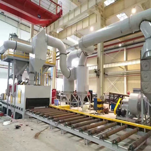 申达轨道通过式抛丸清理机 石板瓷砖清理小型抛丸机 履带抛丸机