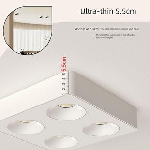 合品超薄表面安装 六头大胆灯全光谱客厅无主灯防眩眼保护六孔管高