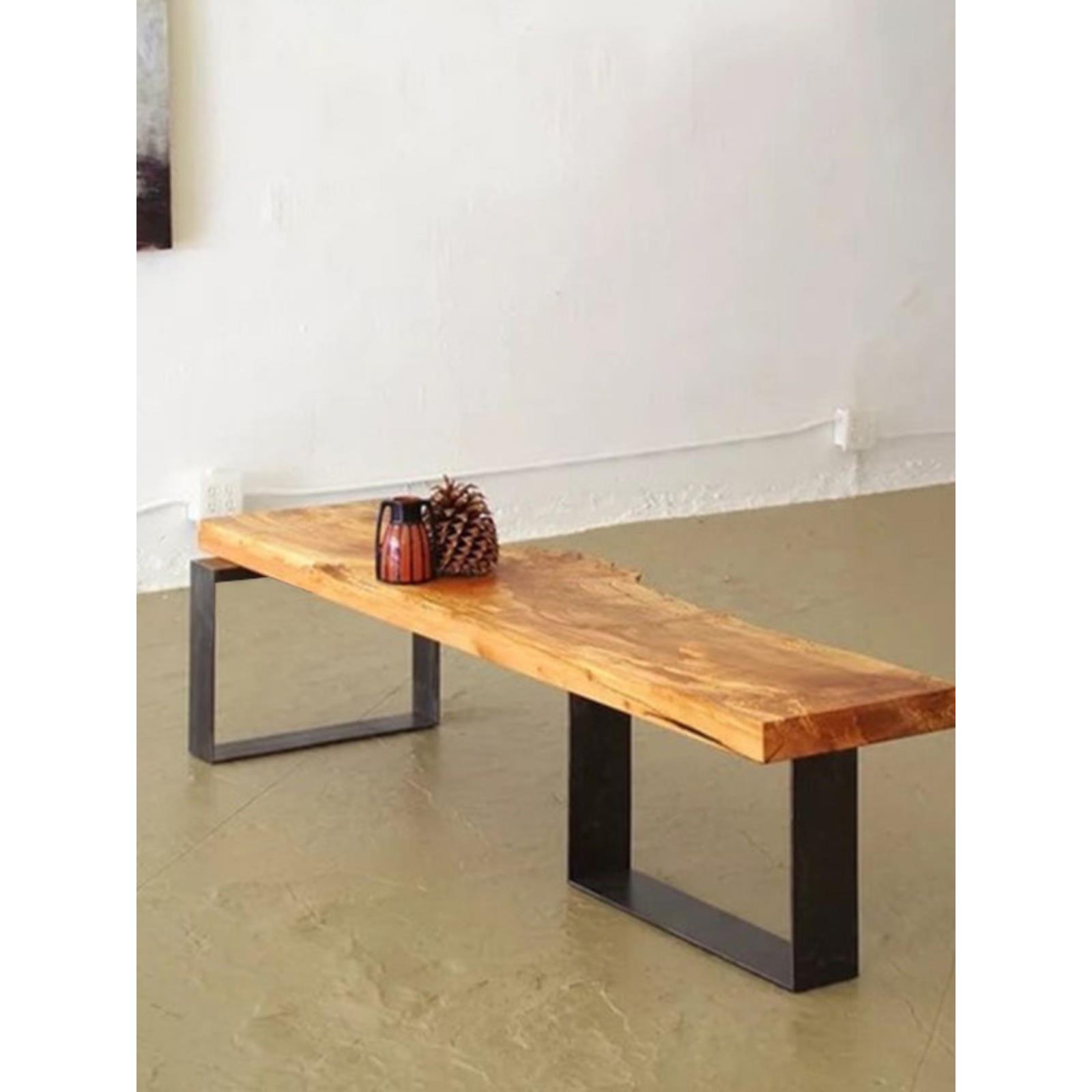 实心钢板桌腿桌脚实木大板金属桌架支架定制茶几脚餐台腿桌子腿