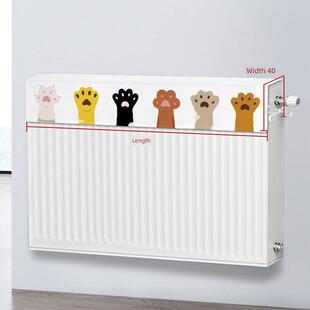 暖气片罩防尘盖布防熏黑老式半包暖气片盖巾遮挡罩立式装饰遮挡帘