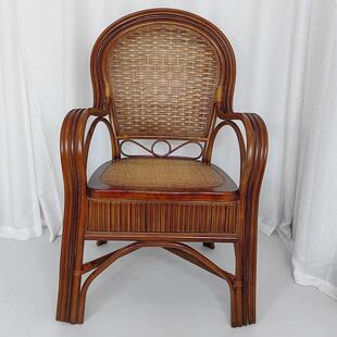 老年人休闲藤椅增强天然真椅单人办公椅电脑椅高靠背阳台透气凉爽