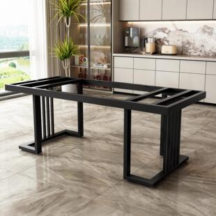 现货茶台桌腿支架岩板茶桌脚办公桌架书桌餐桌底座铁艺台脚定制