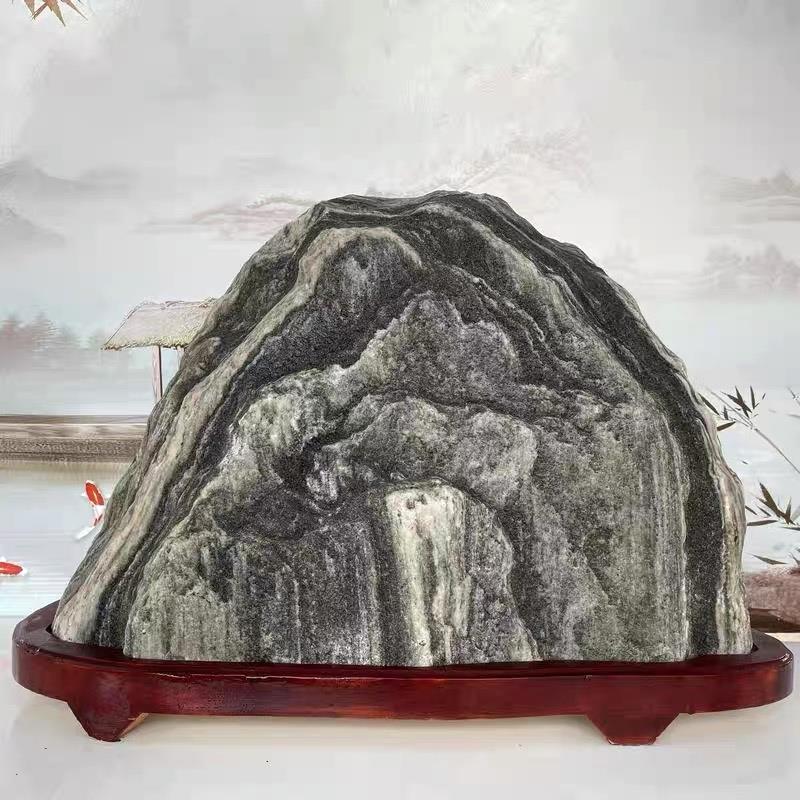 天然原石泰山石敢当办公室靠山石奇石观赏石园林石景观石庭院摆件