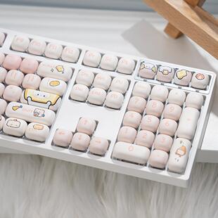 YG108客制化机械键盘女生有线无线蓝牙静音麻将音搭配个性moa键帽