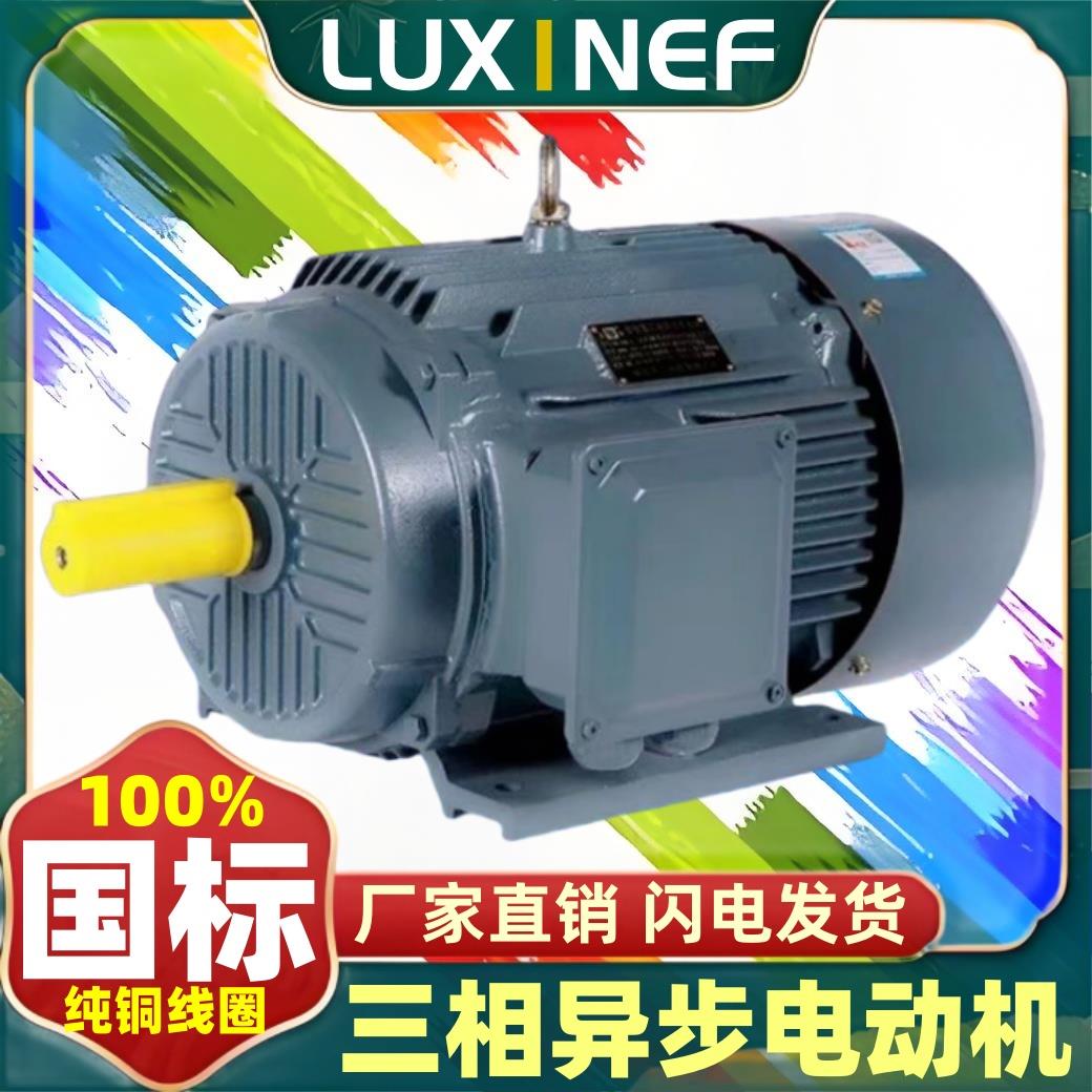 全铜三相异步电动机11/15/18.5/22/30/37/55千瓦45KW国标380V电机