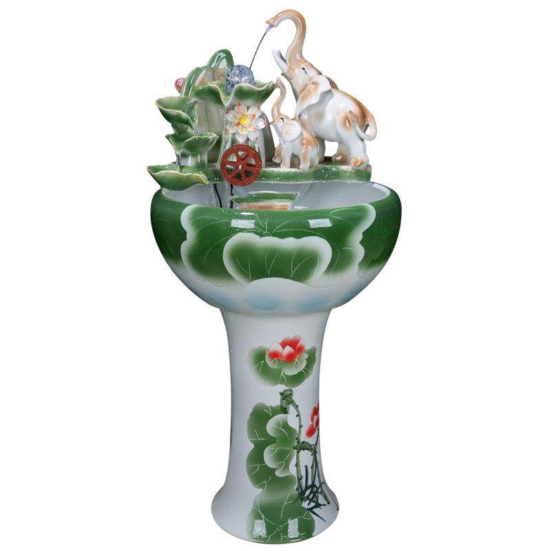 陶瓷流水器喷泉摆件客厅办公室乔迁送礼风水招财鱼缸落地水景礼品,家居饰品,装饰摆件,淘宝优惠券,粉丝福利购,淘宝优惠卷