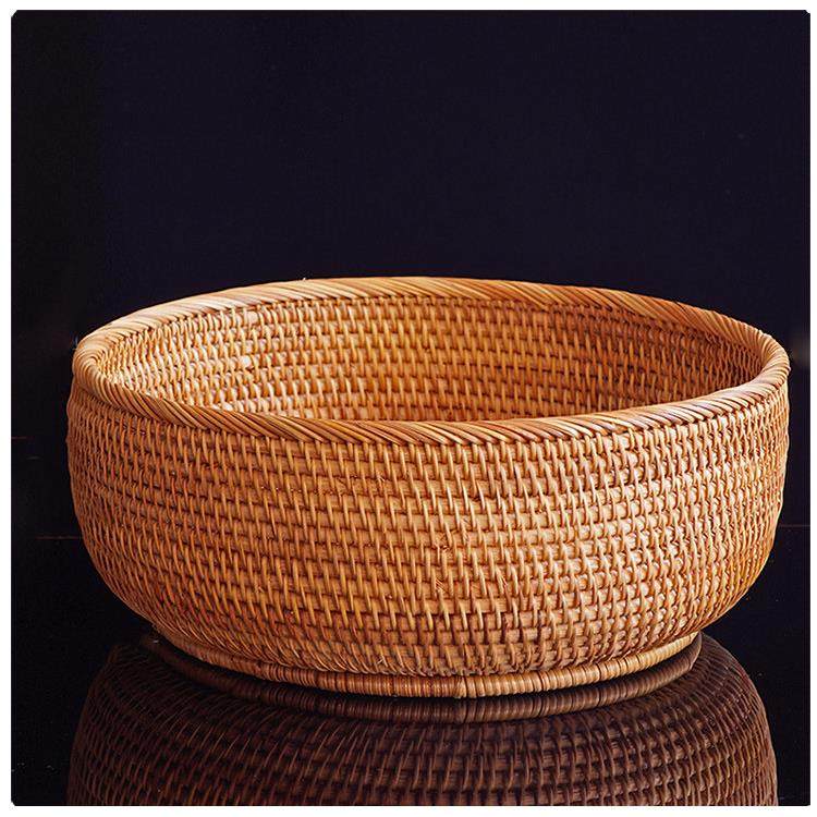 越南秋藤水果篮收纳筐圆边果盘果蔬筐茶几茶点收纳筐手工编织藤篮,餐饮具,果盆/果盘/果篮,淘宝优惠券,粉丝福利购,淘宝优惠卷