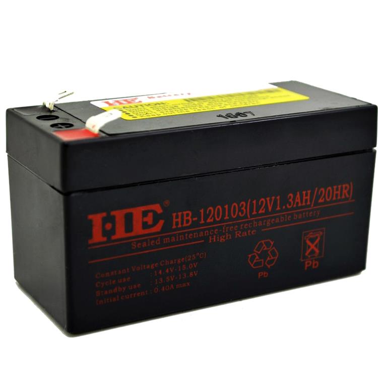 HE 12V1.3AH蓄电池电梯通道闸机卷帘门报警主机电瓶12V1.2AH电池