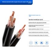 国家标准Yjv铜芯电缆3 5芯10 35方形电源线室外三相四 1芯4