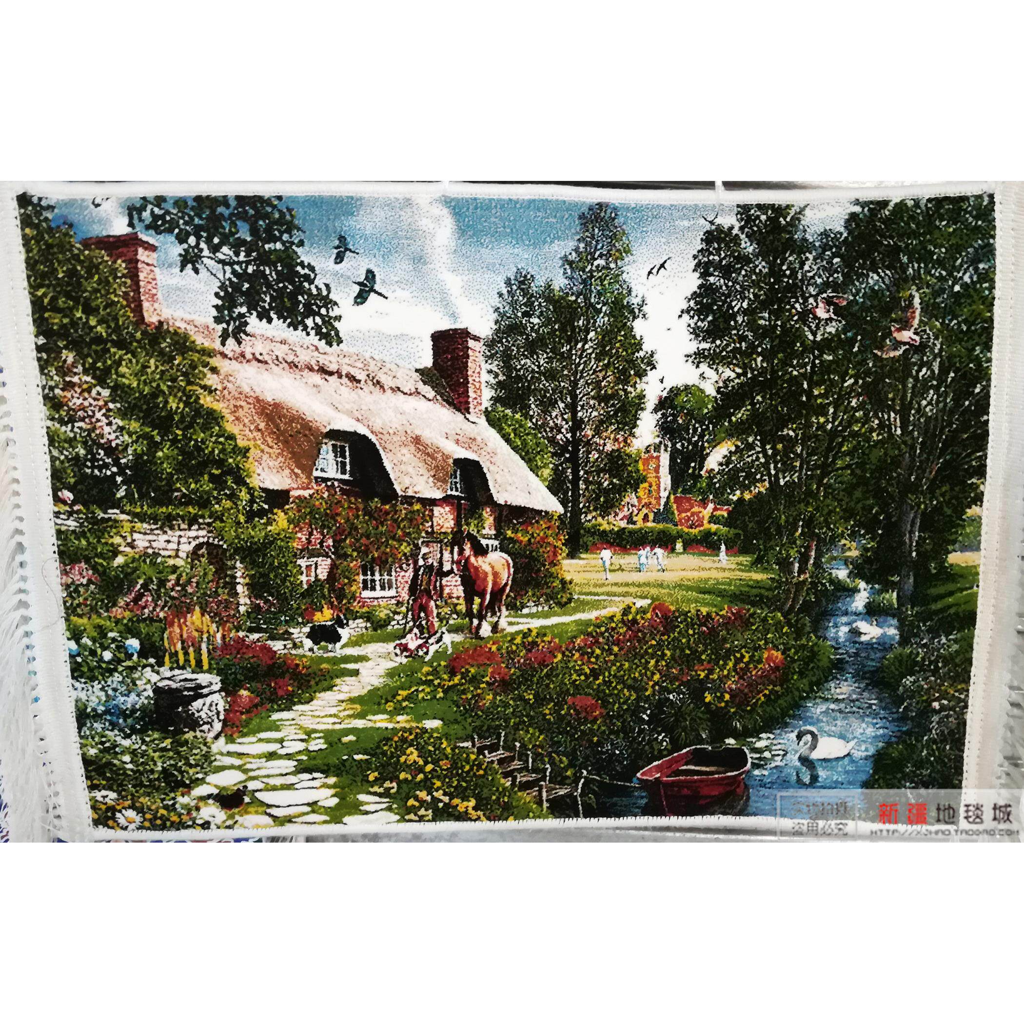 欧式田园挂毯装饰画 乡村客厅卧室壁毯壁挂壁画 北欧风格背景墙布