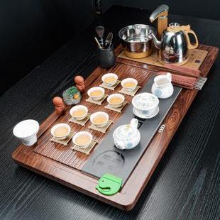 茶盘 实木家用功夫茶具杯全自动四合一体自动上水电器紫砂茶具套装