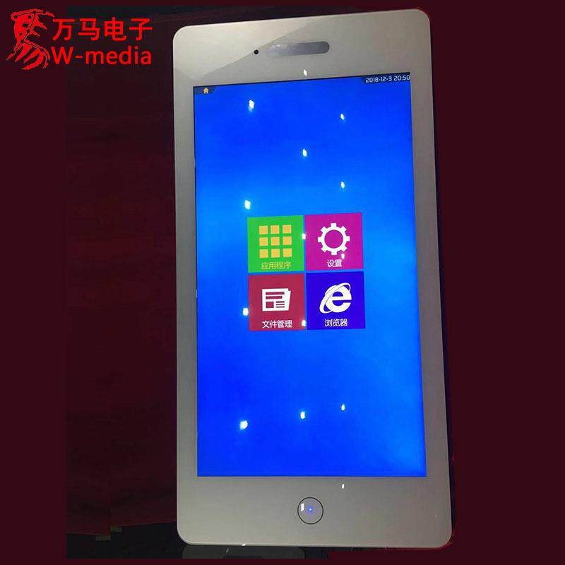 43寸手机投屏直播广告机49/55寸壁挂触摸仿苹果iPhone一体机厂家