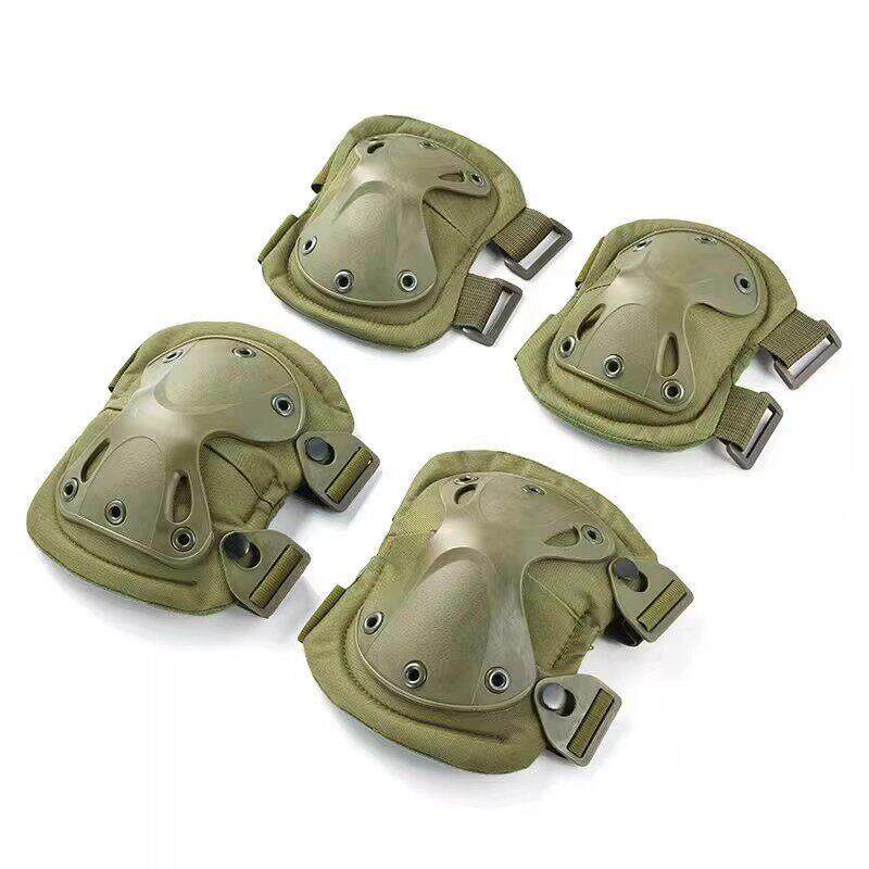 战练护膝护肘军迷彩CS爬行训练护具户外攀岩运动骑行防护套装备男