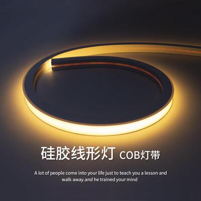 矽胶灯带LED灯条客厅家用商用24v嵌入式悬吊式天花板户外防水柔性