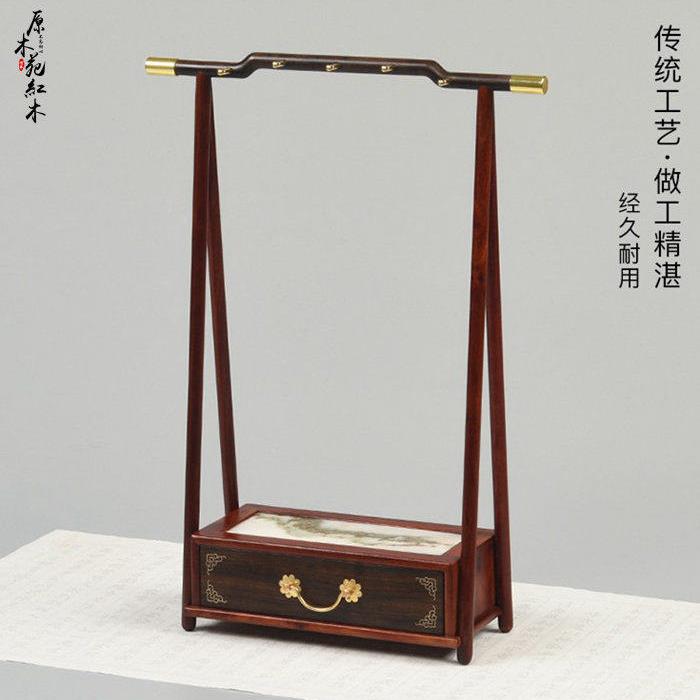 文房红木笔架新中式红木毛笔架笔挂实木质创意毛笔架子笔挂摆件