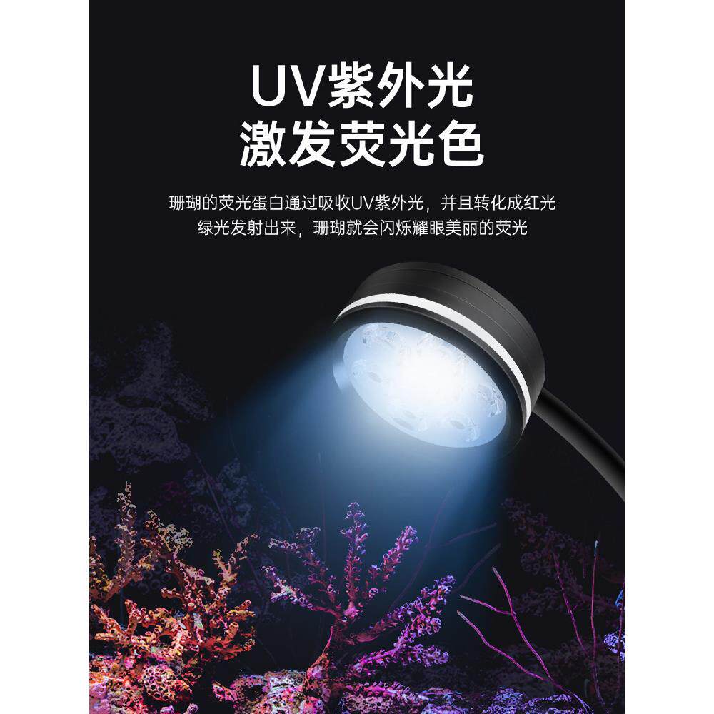 全光谱鱼缸鱼缸灯Led防水水生植物小丑鱼珊瑚生长特殊景观镜头三