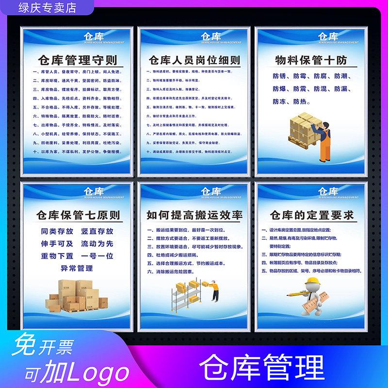 企业仓库管理标语牌工厂车间仓储办公室墙上展板海报标识仓库重地