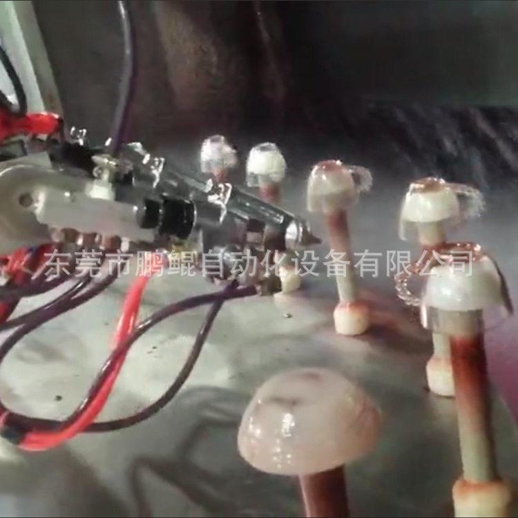 东莞玻璃杯1出4转盘式喷漆设备水杯4等分4枪喷涂设备喷油机厂家
