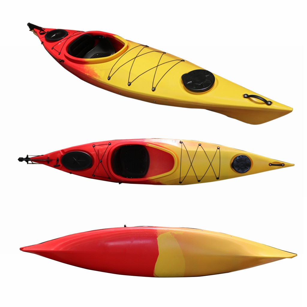 单人海洋舟3.5米皮划艇硬艇 独木舟钓鱼船户外旅行舟短款激流艇