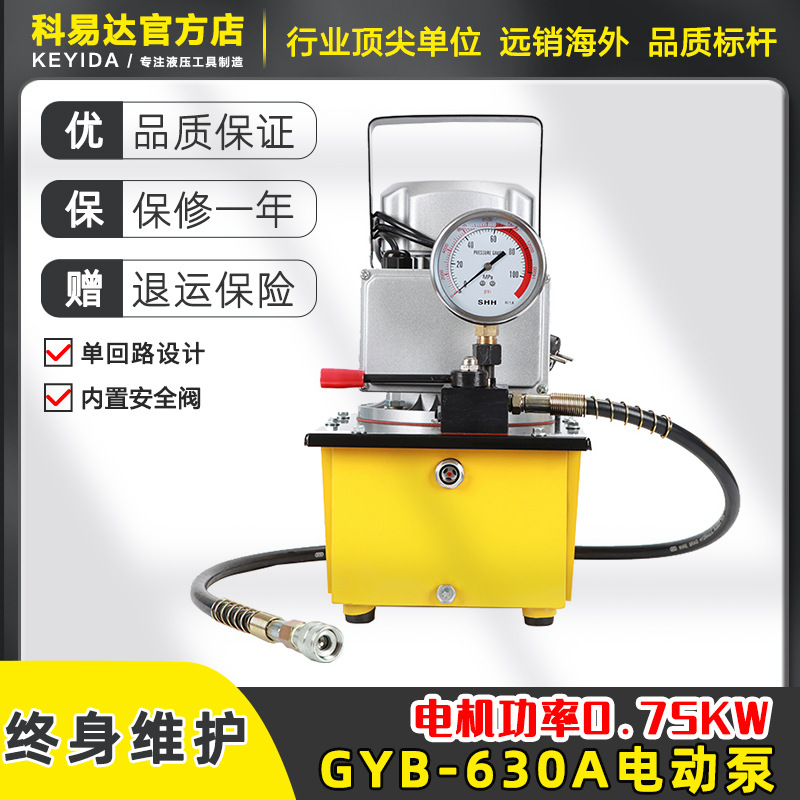 GYB系列超高压电动泵浦电动油压泵柱塞泵脚踏式带电磁阀单油路泵