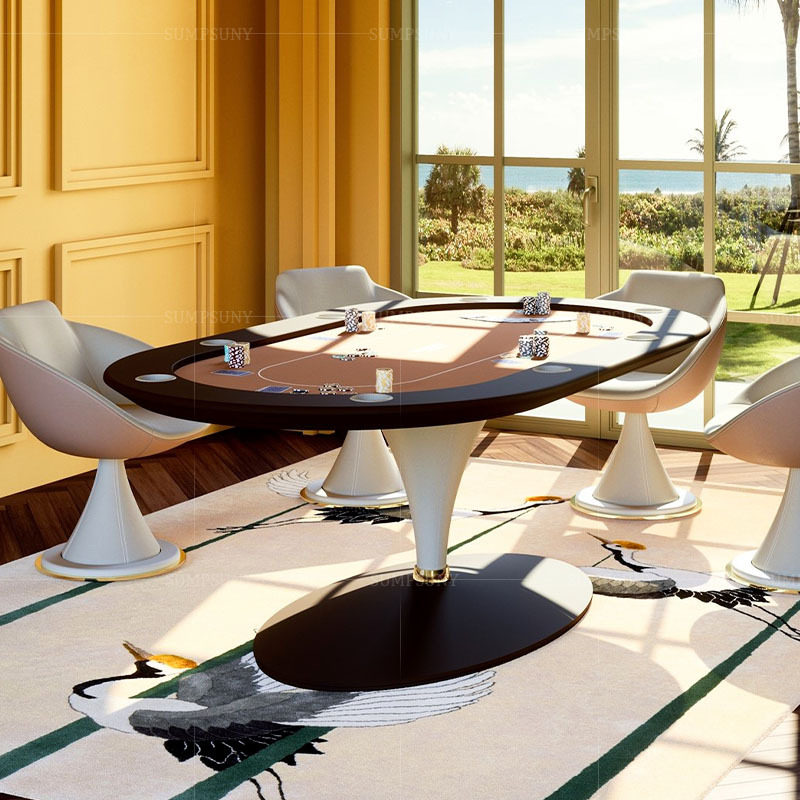 轻奢德州扑克桌棋牌桌实木现代创意多人休闲俱乐部绒布游戏桌家用,住宅家具,玻璃餐桌,淘宝优惠券,粉丝福利购,淘宝优惠卷