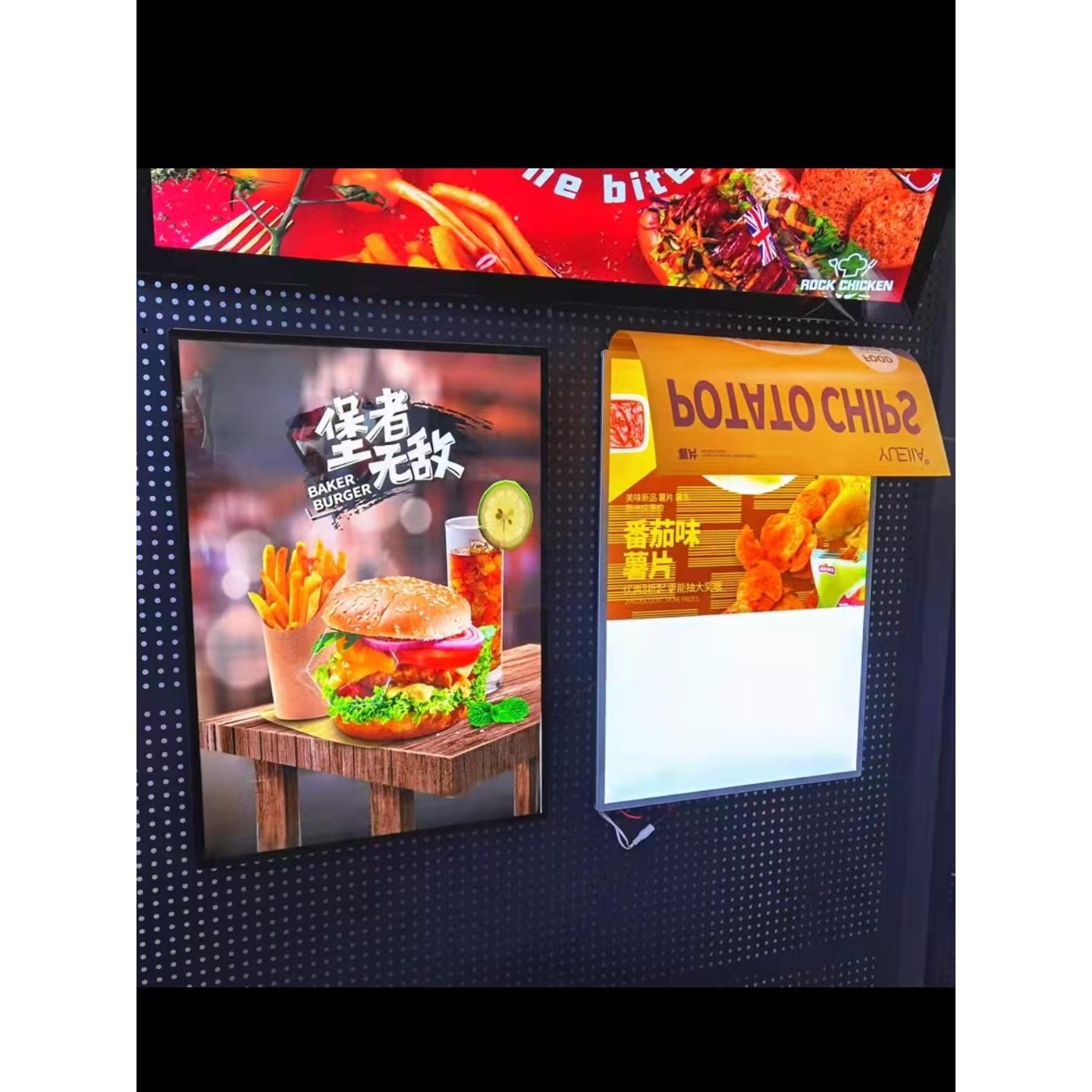 LED钢化面发光超薄摆吧台点餐牌广告奶茶店菜单价目表展示牌灯箱