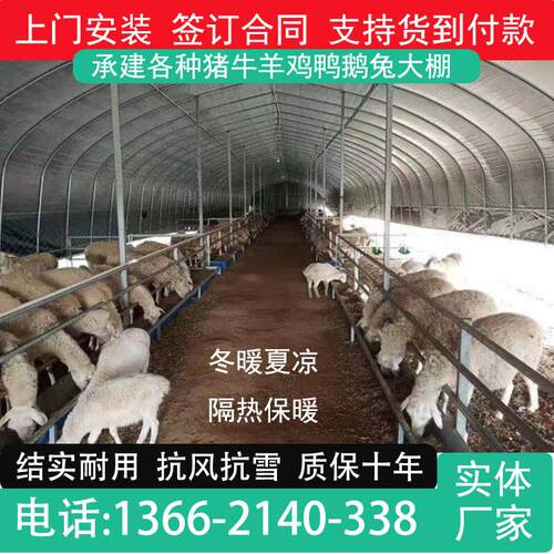 养殖大棚钢管骨架全套椭圆管温室养鸡鸭棚鹅棚养猪舍牛棚羊圈搭建