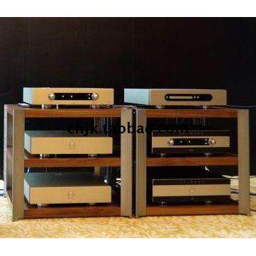 艺特机架白枫木色E630加厚红樱桃色功放架实木铝黑胡桃木机柜音响