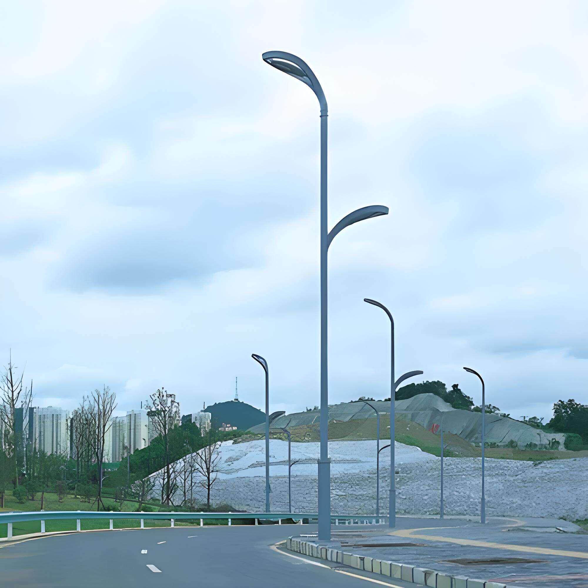 新农村建设路灯户外道路照明灯双头高杆景观灯LED一体化路灯