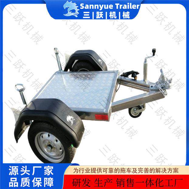 欧式平板摩托拖车 小型摩托拖车按需制造 平板摩托拖车价格实惠