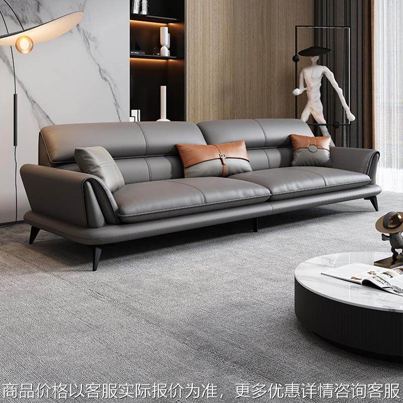 办公沙发真皮简约商务接待室会客区休闲办公室沙发茶几组合三人位