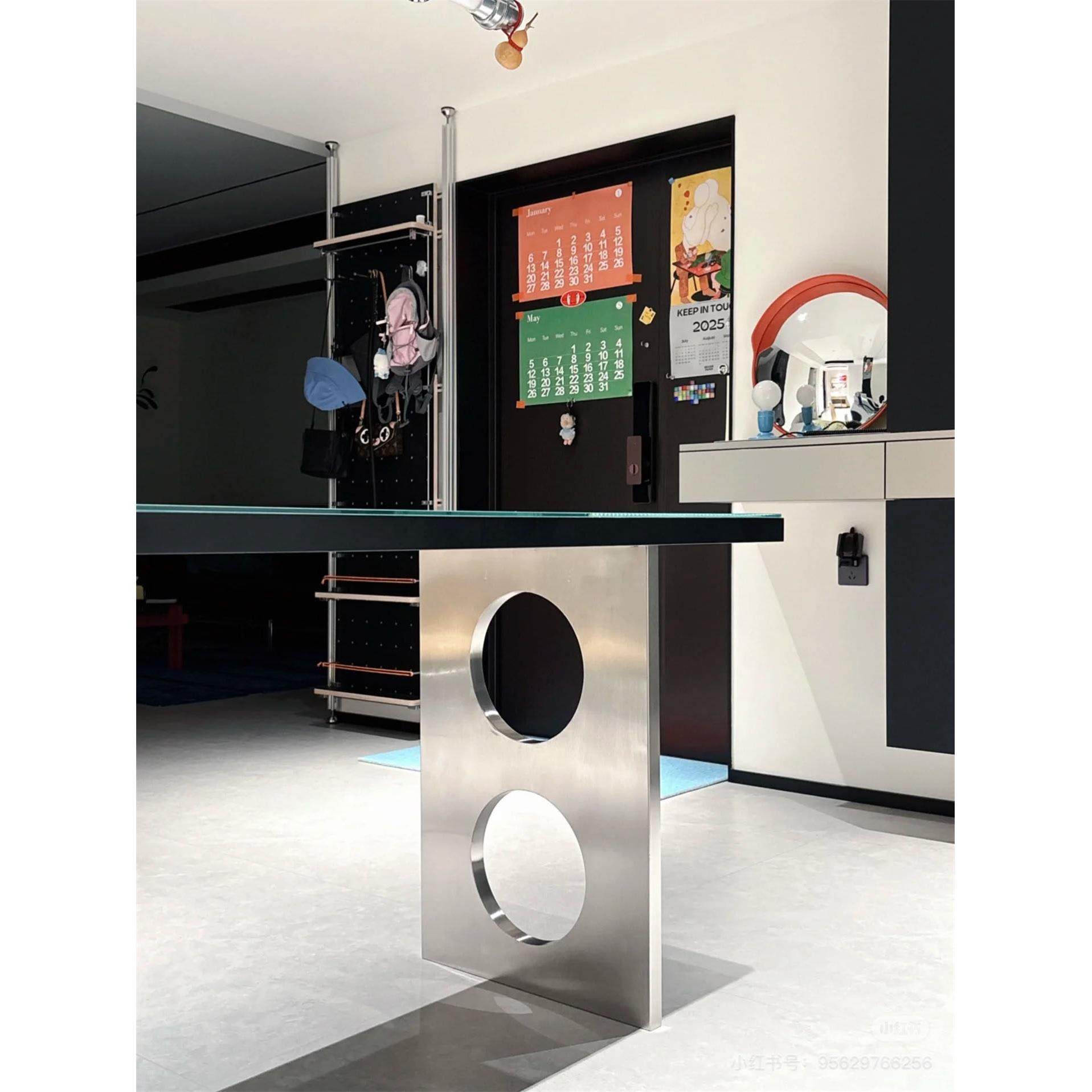 不锈钢桌腿岛台餐桌脚支架可定制桌子腿桌架书桌支撑架单腿餐台脚