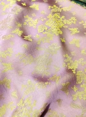 新民族风格花Arabesque真丝面料双色蝴蝶高级缎点汉代马甲服装面