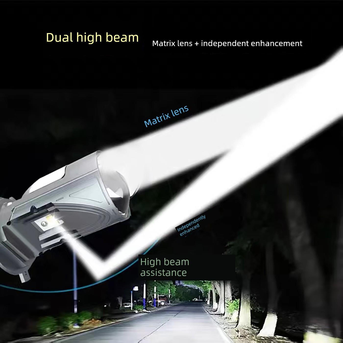 启辰R50 R30 D50晨风改良超聚光Led远、近光束集成H4镜头头灯灯泡