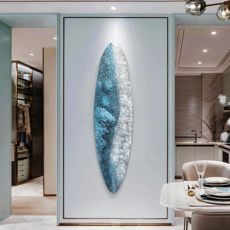 立体树脂浮雕装饰画艺术感不规则走廊过道挂画抽象手绘肌理玄关画