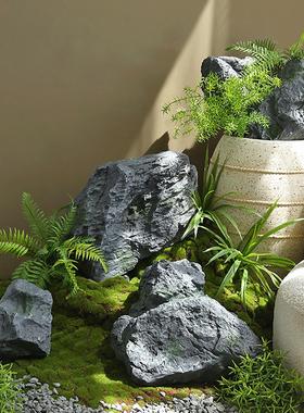 仿真玻璃钢石头假石头青龙石假山庭院商场景观道具橱窗造景装饰