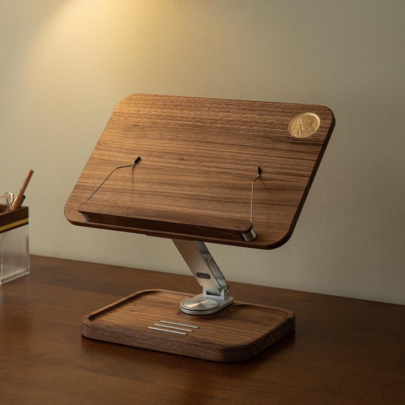 阅读架看书支架儿童学生桌面升降阅读书架实木绘本多功能读书支架