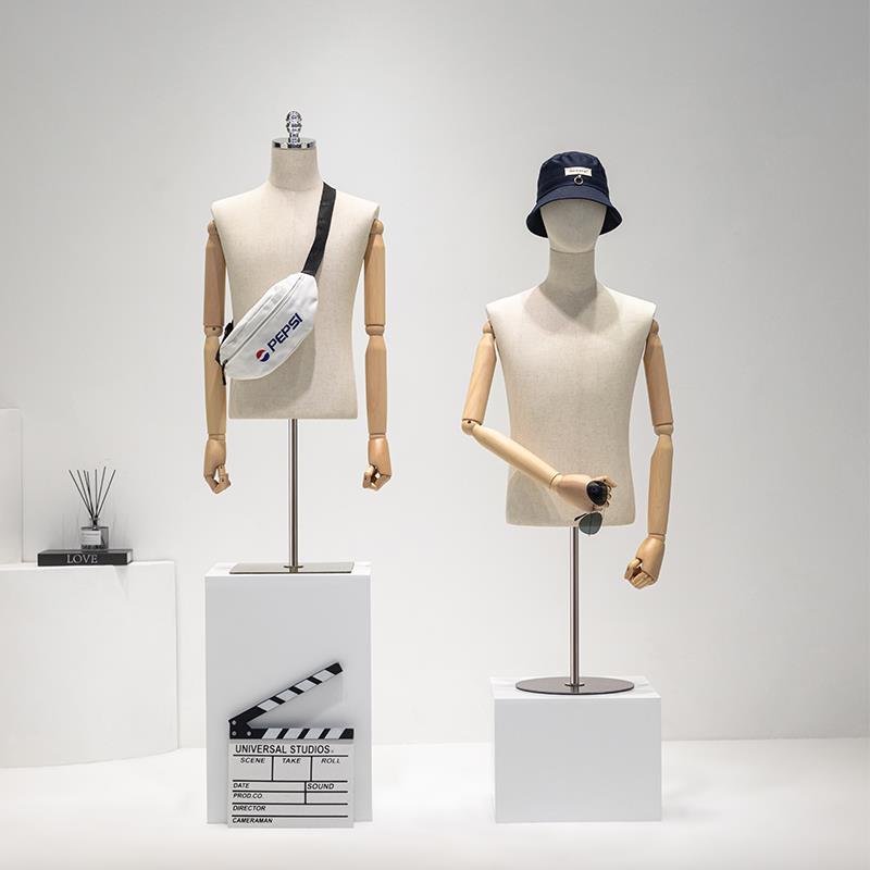 服装店男模特道具男半身人台模特架子男装店人偶假人体橱窗展示架