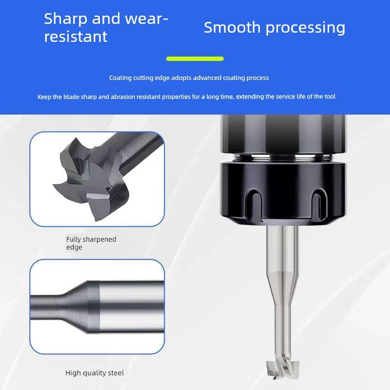 钨钢合金t形铣刀100L钢/铝厚度0.5-1-1.5-2.5-3-4-5-5.5-6H