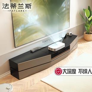 纯实木大深度3 2.8米2.6伸缩投影仪简约轻奢伸缩台激光电视柜 3.2