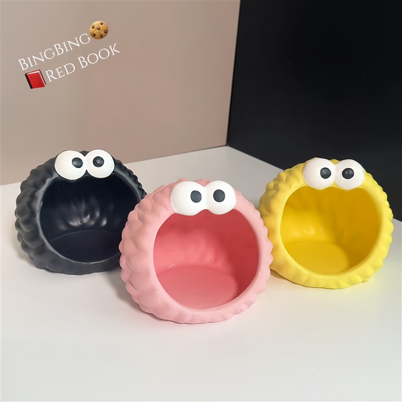 煤球精灵钥匙收纳盒门口进门入户门玄关桌K面首饰杂物收纳盒置物