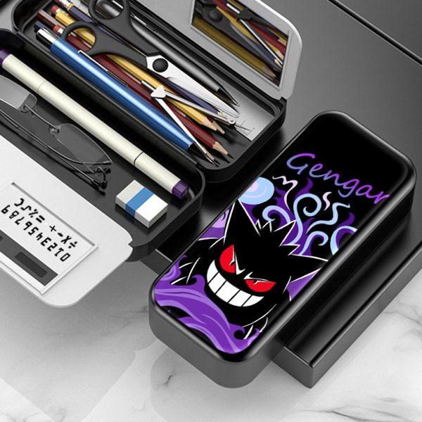 耿鬼文具盒鬼斯宝可梦男孩小学生多功能笔袋大容量儿童创意铅笔盒