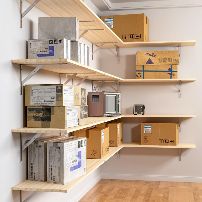 车库架子置物架地下室挂墙货架仓库储藏墙面壁挂式储物架展示层架