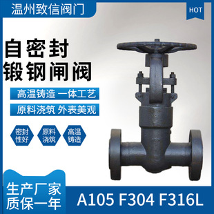 自密封锻钢闸阀 PZ41/61H-1500LB/25Mpa A105 F304 F316L法兰焊接