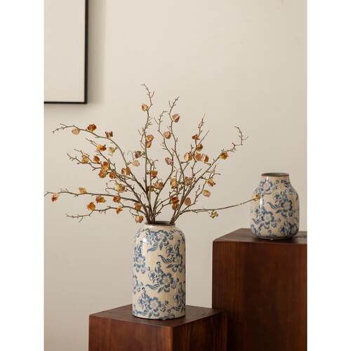 新中国风青花瓷花瓶装饰客厅插花陶瓷景德镇水培可达豪华高端覆古