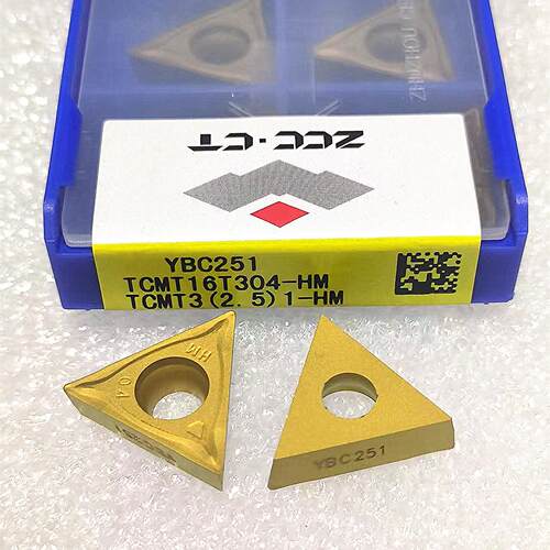 株洲钻石三角形外圆车刀片TCMT16T304/08-HM YBC251内孔刀粒正品