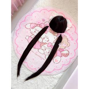 纤韵佳人假发女100cm长发少萝同款甜美日常双马尾黑长直jk全头套