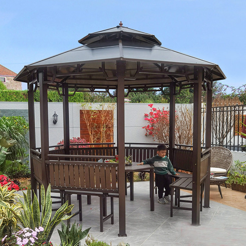 户外凉亭家用别墅庭院简易八角亭阳光板凉棚铁艺休闲小木屋亭子,基础建材,防腐木,淘宝优惠券,粉丝福利购,淘宝优惠卷