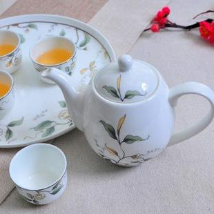 中式 家用香榭丽舍 田园风整套水具陶瓷茶具水杯套装 骨瓷茶壶水壶
